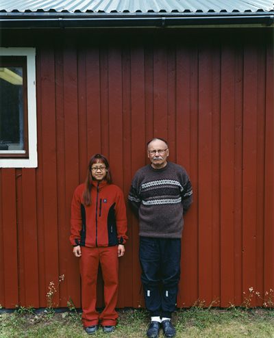 Sami man with daughter